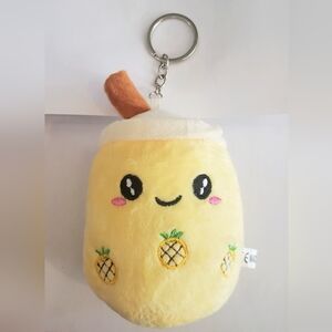 New Pineapple Boba Plush Keychain